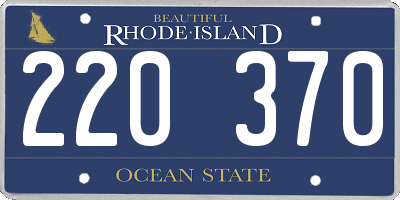 RI license plate 220370