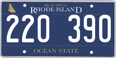 RI license plate 220390