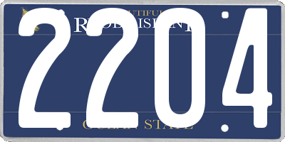 RI license plate 2204