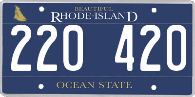 RI license plate 220420