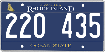 RI license plate 220435