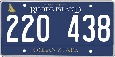 RI license plate 220438