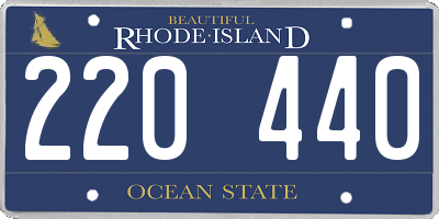 RI license plate 220440