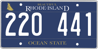 RI license plate 220441