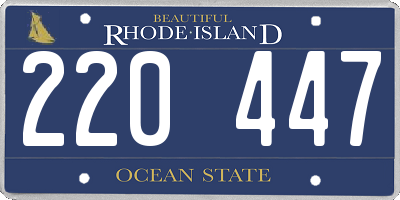 RI license plate 220447