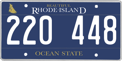 RI license plate 220448