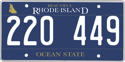 RI license plate 220449