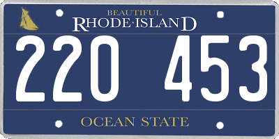 RI license plate 220453