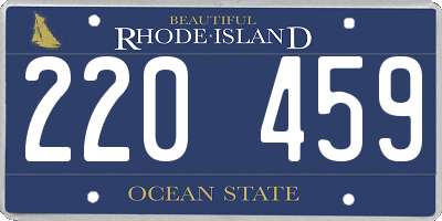 RI license plate 220459