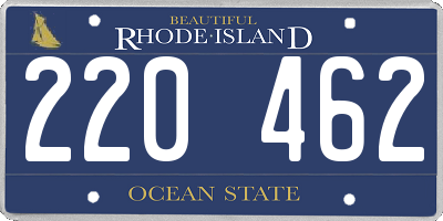 RI license plate 220462