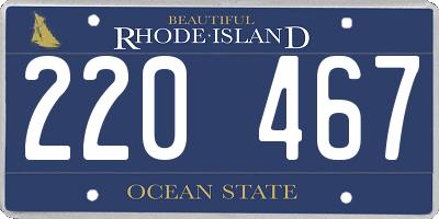RI license plate 220467
