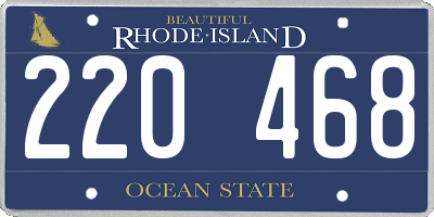 RI license plate 220468