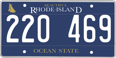 RI license plate 220469