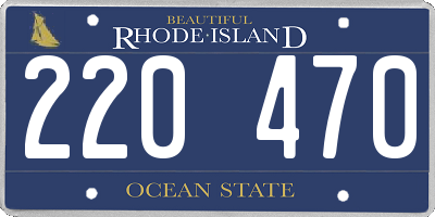 RI license plate 220470