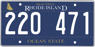 RI license plate 220471