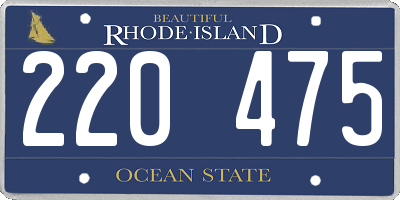 RI license plate 220475