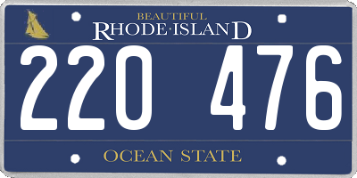 RI license plate 220476