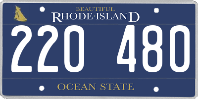 RI license plate 220480