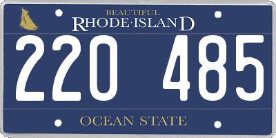 RI license plate 220485
