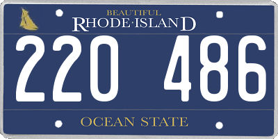 RI license plate 220486