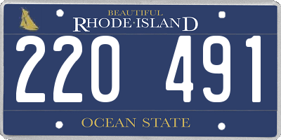 RI license plate 220491