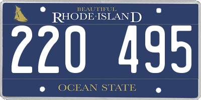 RI license plate 220495