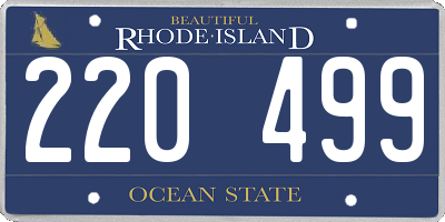RI license plate 220499