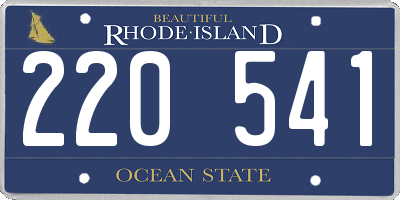 RI license plate 220541