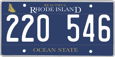 RI license plate 220546