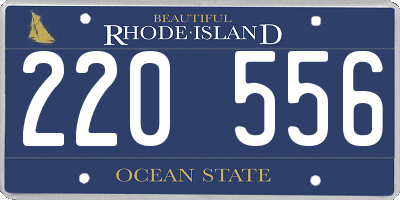 RI license plate 220556