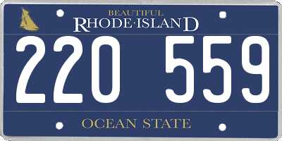RI license plate 220559
