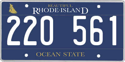 RI license plate 220561