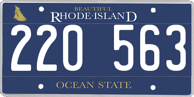 RI license plate 220563