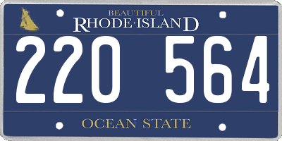 RI license plate 220564