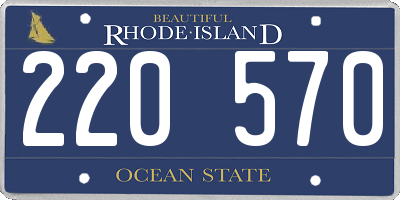RI license plate 220570