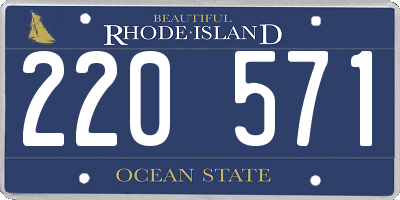 RI license plate 220571