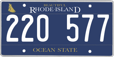 RI license plate 220577