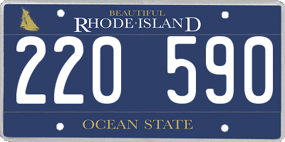 RI license plate 220590
