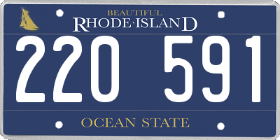 RI license plate 220591