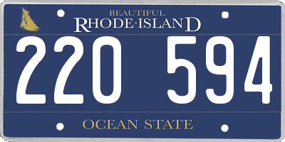 RI license plate 220594