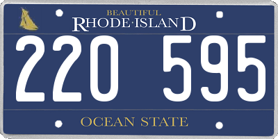 RI license plate 220595