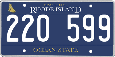 RI license plate 220599