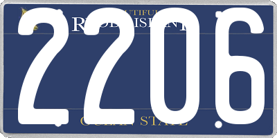 RI license plate 2206