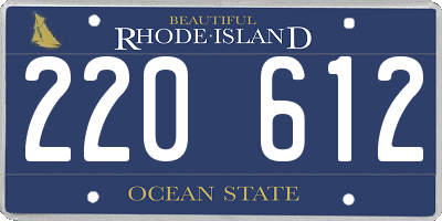 RI license plate 220612