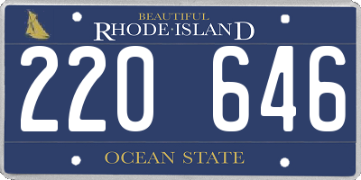 RI license plate 220646