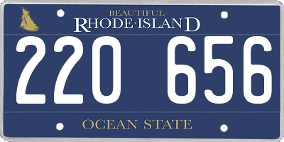 RI license plate 220656