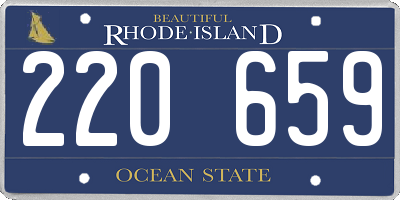 RI license plate 220659