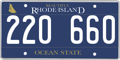 RI license plate 220660