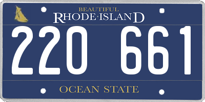 RI license plate 220661
