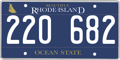 RI license plate 220682